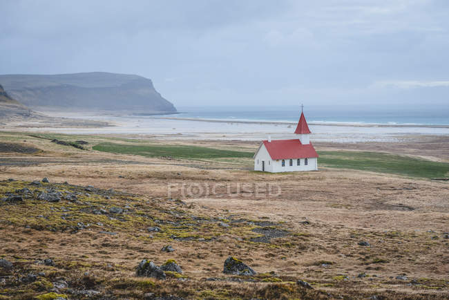 Iceland, Vestfiroir, Breidavik, remote church — architecture, Place of ...