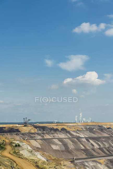 Germany, Garzweiler surface mine with power stations Frimmersdorf and Neurath — Stock Photo