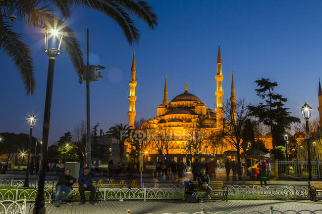 Turkey, Istanbul, Hagia Sofia Mosque at blue hour — Stock Photo