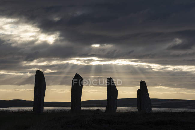 Gran Bretagna, Scozia, Orcadi, Terraferma, Anello di Brodgar, cerchio in pietra neolitica — Foto stock