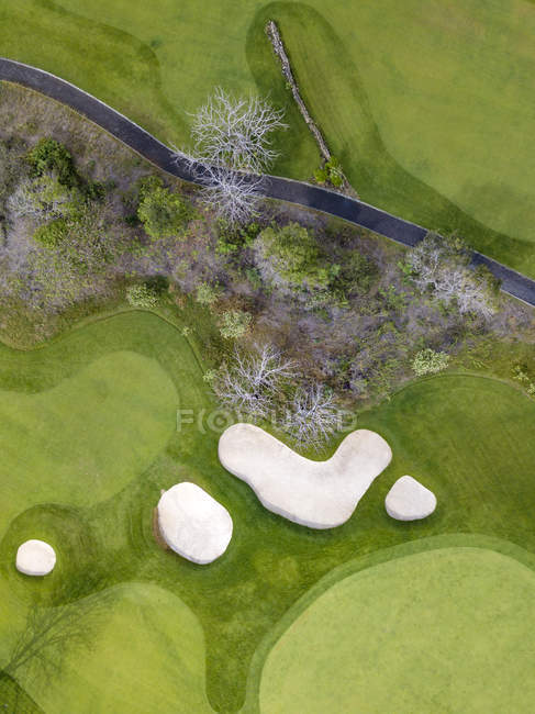 Indonesia, Bali, Aerial view of golf course — Stock Photo