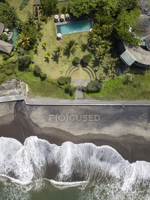 Indonesia, Bali, Veduta aerea della spiaggia di Yeh Gangga — Foto stock