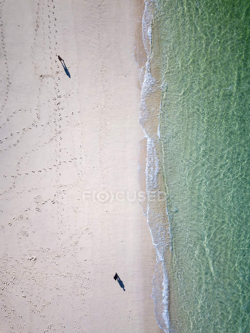 Indonesia, Bali, Aerial view of Karma beach, beach strollers — Stock Photo
