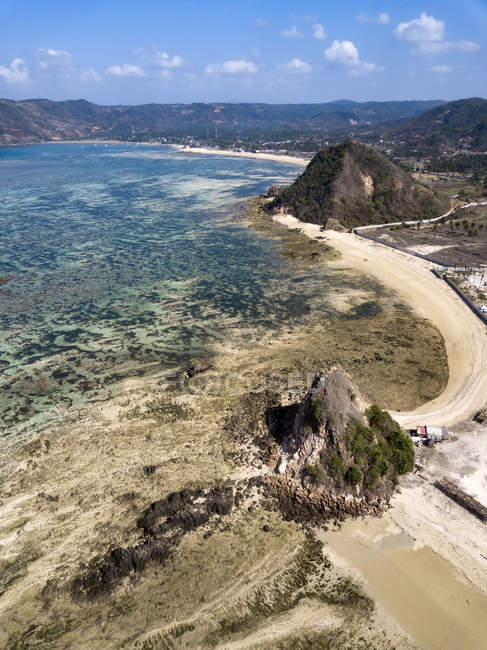 Indonesia, Aerial view of Lombok, coast — Stock Photo