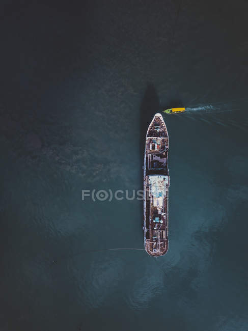 Indonesia, Bali, Aerial view of tourboat — Stock Photo