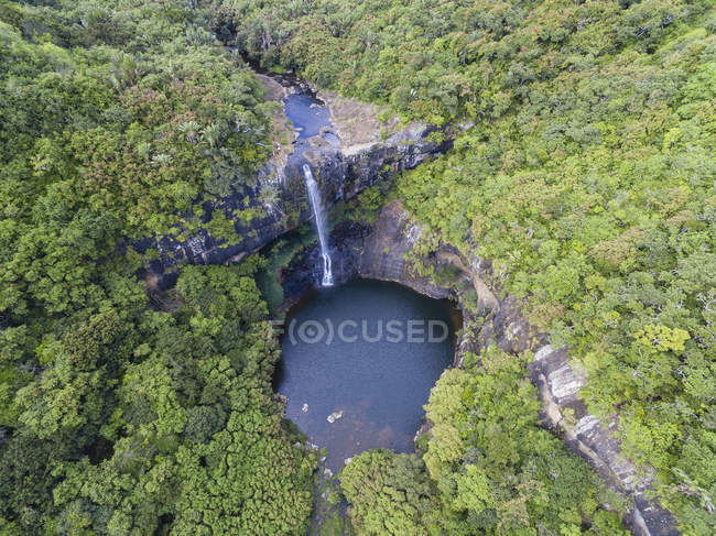 Ile Maurice, Tamarin River, Tamarind Falls, Vue aérienne — Photo de stock