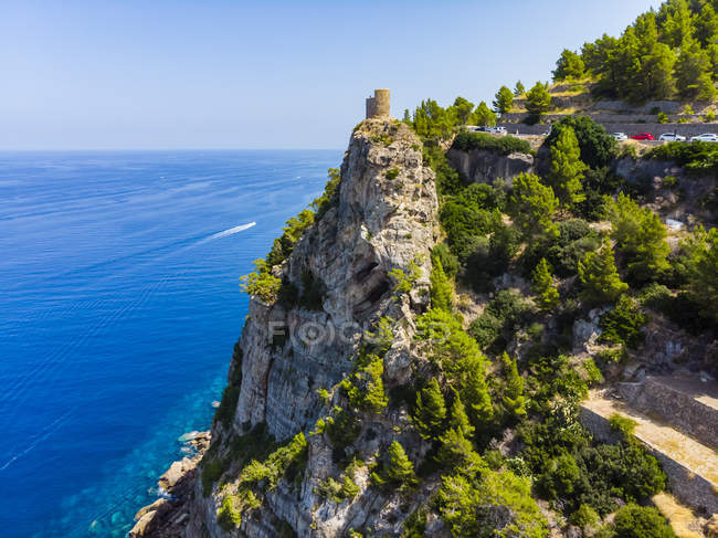 Spain, Baleares, Mallorca, Region Andratx, West Coast, Serra de Tramuntana, Torre del Verger — Stock Photo