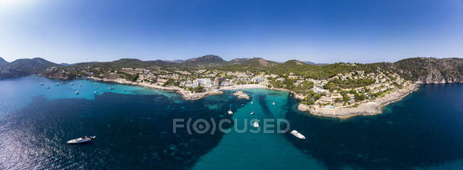 Espanha, Baleares, Maiorce, Calvia, Costa de la Calma, Vista aérea do Camp de Mar — Fotografia de Stock