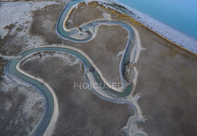 Estados Unidos, Vista aérea de un campo de algodón en la costa este de Virginia - foto de stock