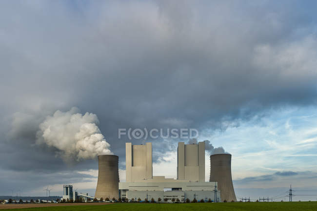 Germany, Grevenbroich, modern brown coal power station Neurath II — Stock Photo
