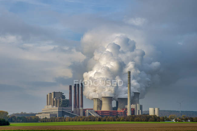Germany, Grevenbroich, modern brown coal power station — Stock Photo