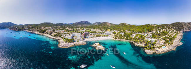 Espanha, Baleares, Maiorce, Calvia, Costa de la Calma, Vista aérea do Camp de Mar — Fotografia de Stock