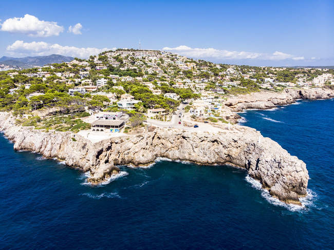 Espanha, Baleares, Maiorca, Região Calvia, Vista aérea de Santa Ponca — Fotografia de Stock