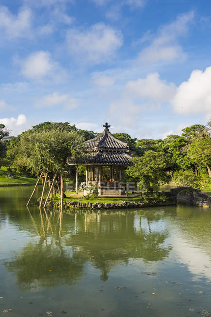 Japan Okinawa Shikina En Garden Gardens Sight Stock Photo