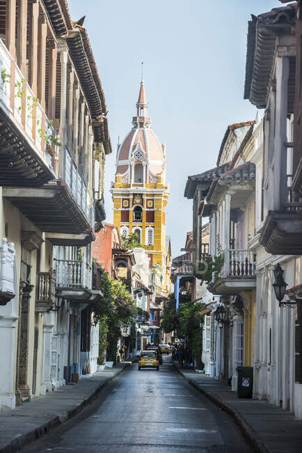 Colombia, Cartagena, Città vecchia, Architettura coloniale — Foto stock