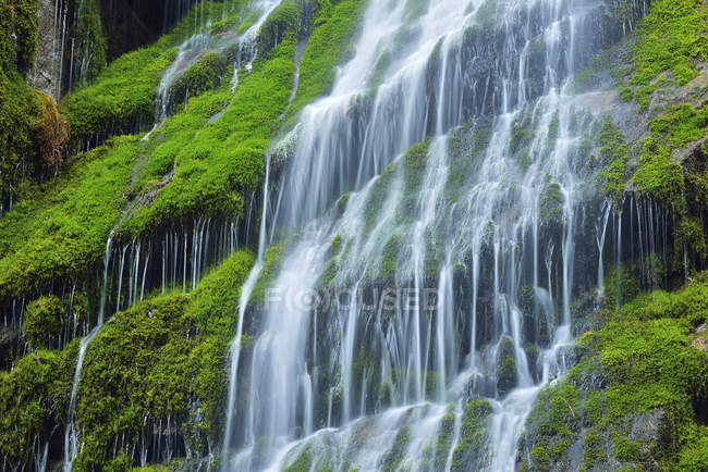 Wasserfälle an den Klippen der berühmten Wimbachklamm, Nationalpark Berchtesgaden, Bayern, Deutschland — Stockfoto