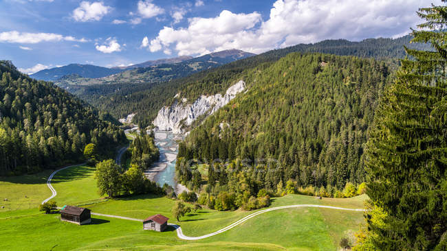 Suiza, Grisones, Ruinaulta, Rin cañón - foto de stock