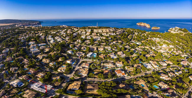 Espanha, Baleares, Maiorca, Calvia, Vista aérea de Santa Ponca — Fotografia de Stock