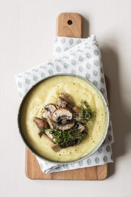 Вершковий картопляний селера суп — стокове фото