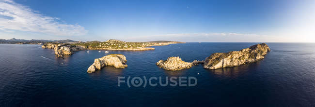 Espanha, Maiorca, Região Calvia, Vista aérea para Islas Malgrats e Santa Ponca — Fotografia de Stock