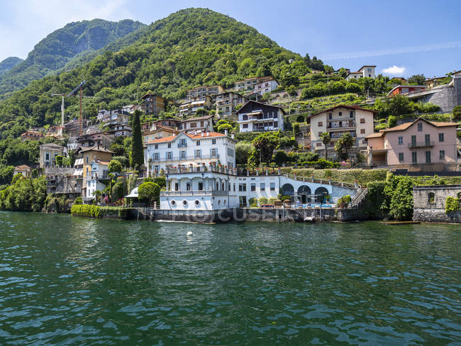 Italy, Lombardy, Lake Como, Argegno, townscape — Stock Photo