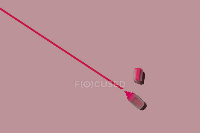 3d Illustration Marker On Pink Background Plain Background Still Life Stock Photo