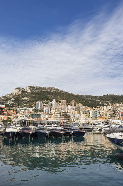 Principality of Monaco, Monaco, Monte Carlo, View from Port Hercule — Stock Photo