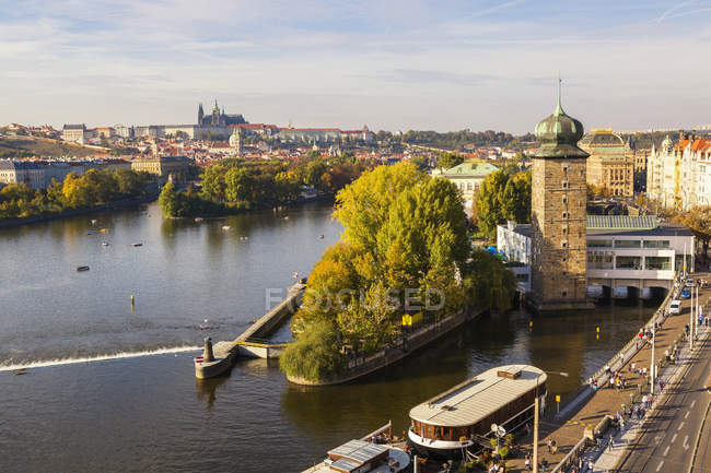 Czechia, Prague, Vltava river in autumn — Stock Photo