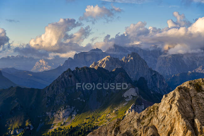 Italia, Veneto, Dolomiti, Alta Via Bepi Zac, Tramonto — Foto stock