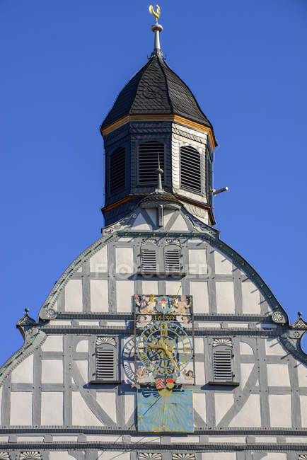 Germania, Assia, Butzbach, Città vecchia, Municipio sulla piazza del mercato — Foto stock