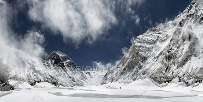 Nepal, Solo Khumbu, Everest, Alpinisti a Western Cwm — Foto stock