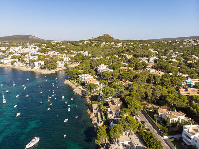 Mallorca, Santa Ponca, Вид с воздуха на залив — стоковое фото