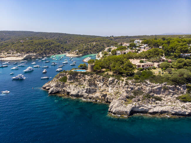 Espanha, Maiorca, Palma de Maiorca, Vista aérea da região de Calvia e El Toro, Portais Vells — Fotografia de Stock