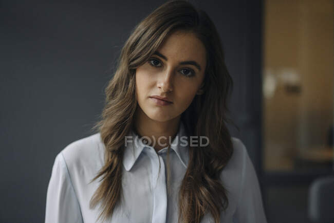 Portrait of serious young businesswoman — Stock Photo