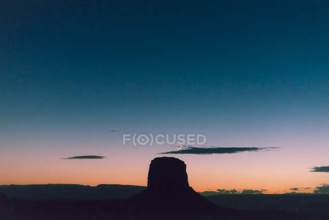 USA, Utah, Navajo Nation, Monument Valley bei Nacht — Stockfoto