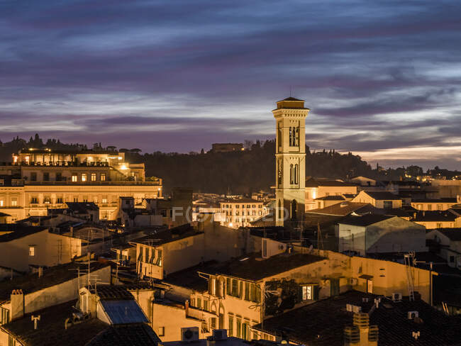 Italia, Toscana, Firenze, Chiesa di San Salvatore di Ognissanti la sera — Foto stock