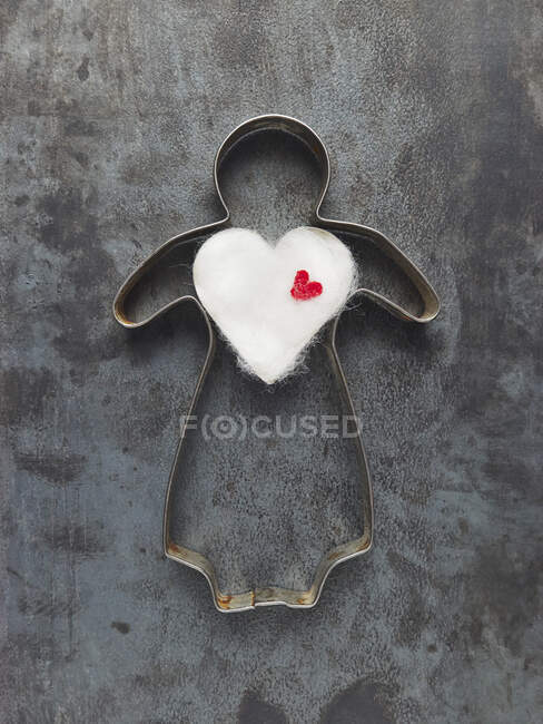 Close up of Female cookie cutter — Stock Photo
