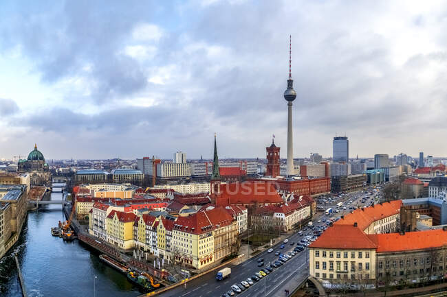 Alemanha, Berlim, vista para a torre de televisão — Fotografia de Stock