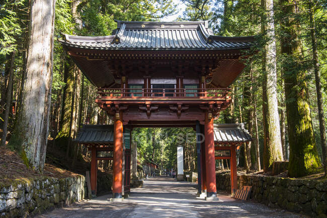 Japón, Nikko, Puerta de entrada al Santuario de Futarasan - foto de stock