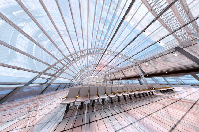3D Рендеринг Ілюстрація, архітектура візуалізація аеропорту — стокове фото