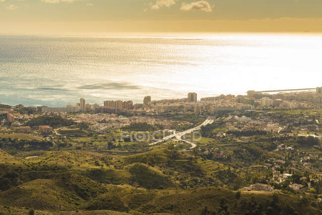 Espagne, vue de la ville blanche de Mijas sur les environs — Photo de stock