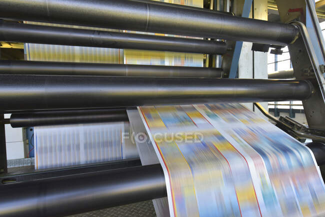 Máquina de impressão em uma loja de impressão — Fotografia de Stock