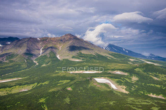 Russia, Kamchatka, Veduta aerea del paesaggio — Foto stock
