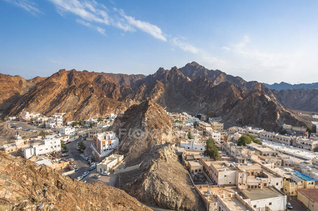 Vista de Mutrah, Mascate, Omán - foto de stock