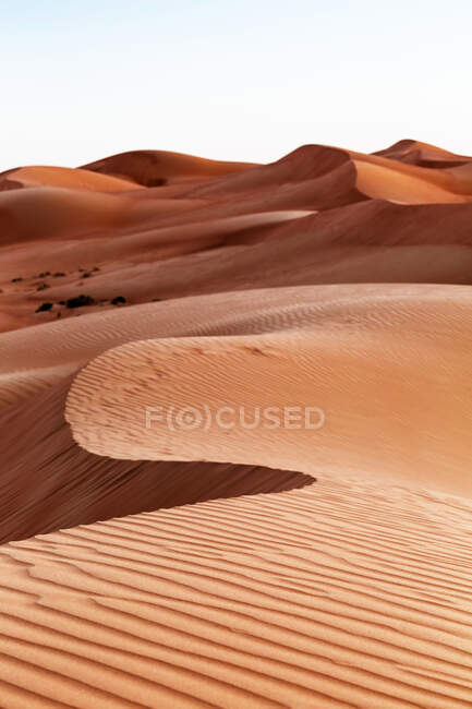 Sultanat Oman, Wahiba Sands, Dünen in der Wüste — Stockfoto