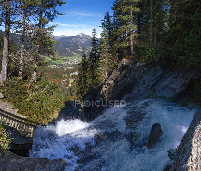 Austria, High Tauern National Park, Krimml waterfalls, Upper Falls — Stock Photo