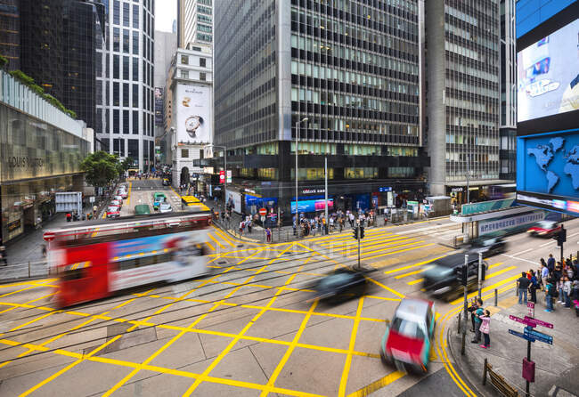 Tráfego em Hong Kong Central, Hong Kong, China — Fotografia de Stock
