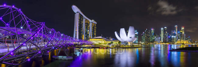 Skyline di Singapore con Marina Bay, Singapore — Foto stock
