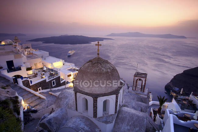Vista panoramica di Oia, Santorini, Grecia — Foto stock