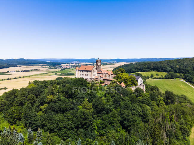 Allemagne, Hesse, Wetterau, Aérienne du Château de Ronneburg — Photo de stock